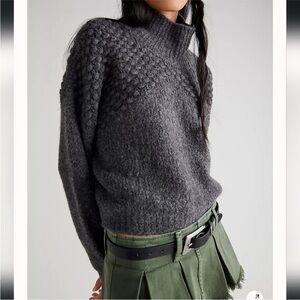 Free People Bradley Pullover in Charcoal Heather XL